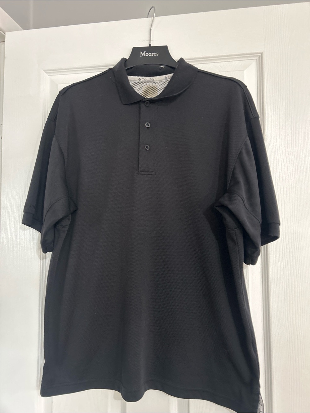 Columbia Men's Black Short-Sleeve Polo